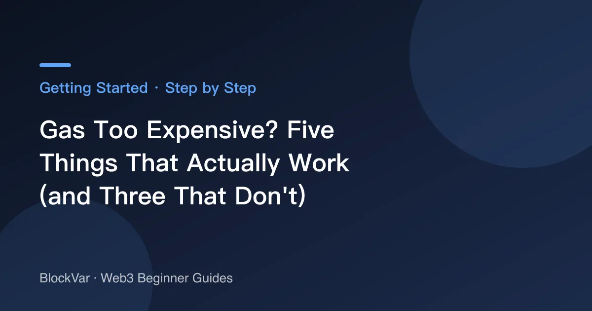 Gas Too Expensive? Five Things That Actually Work (and Three That Don't)